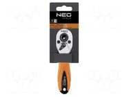 Rattle; 1/4"; with switch; 105mm; screwdriver bits; Teeth: 72 NEO TOOLS