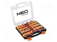 Kit: screwdrivers; insulated; Phillips,slot; 1kVAC; 9pcs. NEO TOOLS