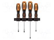 Kit: screwdrivers; Phillips,slot; PH1,PH2,SL 5.5,SL 6.5; 4pcs. NEO TOOLS