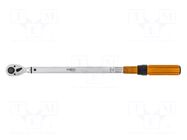 Wrench; torque; 570mm; 60÷330Nm; Holder: square; 1/2" NEO TOOLS