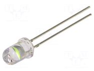 LED; blue (ice blue); 5mm; 60°; Front: convex; 11.5÷12VDC; -30÷85°C OPTOSUPPLY