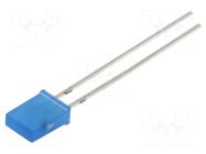 LED; blue; rectangular; 7x5x2mm; bipolar; 68mcd; 100°; Front: flat OPTOSUPPLY