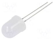 LED; white; 10mm; 5800mcd; 30°; Front: convex; 5.5÷20VDC; -30÷85°C OPTOSUPPLY