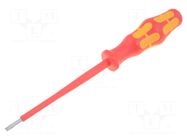 Screwdriver: insulated; slot; 3.5x0.6mm; Blade length: 100mm WERA