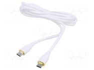 Cable; USB 2.0; USB C plug,both sides; 1.5m; white; 480Mbps; 60W GEMBIRD