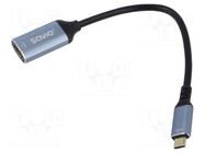 Adapter; HDMI socket,USB C plug; Support: 4K,UHD 2160p; 0.15m SAVIO