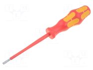 Screwdriver: insulated; slot; 4x0.8mm; Blade length: 100mm; 1kVAC WERA