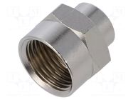 Muff; threaded,reductive; nickel plated brass; max.300°C PNEUMAT