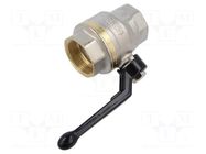 Ball valve; max.25bar; nickel plated brass; -15÷90°C PNEUMAT