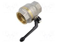 Ball valve; max.25bar; nickel plated brass; -15÷90°C PNEUMAT