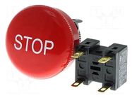 Switch: emergency stop; NC x2; IP65; Ø30mm OMRON