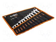 Wrench-set; combination spanner; Chrom-vanadium steel; 12pcs. NEO TOOLS