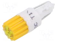 LED lamp; yellow; T5; 24VDC; plastic; -20÷60°C CML INNOVATIVE TECHNOLOGIES