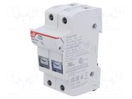 Fuse holder; 10x38mm; for DIN rail mounting; 32A; 690VAC; Poles: 2 DF ELECTRIC