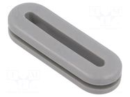 Grommet; PVC; grey; Panel thick: max.3mm; -30÷60°C; UL94V-0 HELLERMANNTYTON