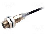 Sensor: inductive; OUT: PNP / NO; 0÷4mm; 10÷30VDC; M12; 10m; IP67 OMRON