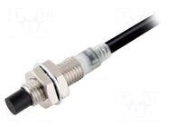 Sensor: inductive; OUT: PNP / NO; 0÷4mm; 10÷30VDC; M8; 2m; IP67 OMRON