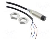 Sensor: inductive; OUT: PNP / NO; 0÷8mm; 10÷30VDC; M12; 5m; IP67 OMRON