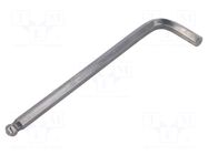 Wrench; hex key,spherical; HEX 8mm; Overall len: 168mm; long BAHCO