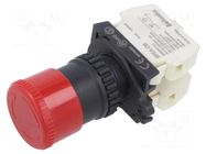 Switch: emergency stop; 22mm; Stabl.pos: 2; NC x2; red; mushroom AUTONICS