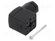 Connector: valve connector; female; PIN: 4; 16A; IP65; for cable HIRSCHMANN