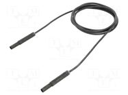 Test lead; 19A; banana plug 4mm,both sides; insulated; Len: 2m STÄUBLI