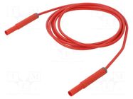 Test lead; 19A; banana plug 4mm,both sides; insulated; Len: 2m STÄUBLI