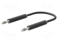 Test lead; 60VDC; 30VAC; 19A; banana plug 4mm,both sides; Len: 2m STÄUBLI