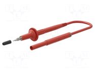 Test lead; 10A; banana plug 4mm,both sides; Urated: 1kV; Len: 1.5m STÄUBLI