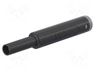 Connector: 4mm banana; socket; 32A; 1kV; L: 65mm; black; gold-plated STÄUBLI