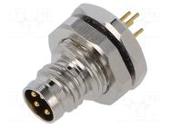 Connector: M8; socket; male; 48V; 4A; PIN: 4; IP67; THT LUTRONIC