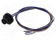 Connector: M12; socket; female; 2A; 60V; PIN: 5; IP67; straight; 500mm LUTRONIC