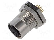 Connector: M12; socket; female; 1.5A; 30V; PIN: 12; IP67; straight LUTRONIC