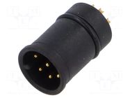 Connector: M12; contact insert; male; 2A; 30V; PIN: 8; IP67 LUTRONIC
