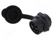 Connector: circular; socket; male; 02; 10A; 400V; PIN: 2; IP67 LUTRONIC