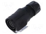 Connector: circular; plug; female; 02; 5A; 250V; PIN: 7; IP67; plastic LUTRONIC