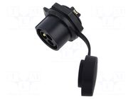 Connector: circular; socket; male; 02; 20A; 500V; PIN: 3; IP67 LUTRONIC
