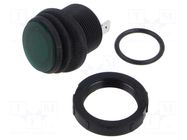 ROCKER; SPST; Pos: 2; ON-OFF; 16A/250VAC; green; neon lamp; 200÷250V CANAL ELECTRONIC