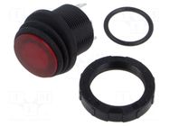 ROCKER; SPST; Pos: 2; ON-OFF; 16A/250VAC; red; neon lamp; 200÷250V CANAL ELECTRONIC