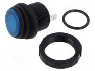 ROCKER; SPST; Pos: 2; ON-OFF; 16A/250VAC; blue; neon lamp; 200÷250V CANAL ELECTRONIC