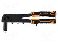 Kit: hand riveting press; bi-component plastic handles; L: 260mm NEO TOOLS