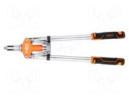 Kit: hand riveting press; for aluminium and steel snap rivets NEO TOOLS