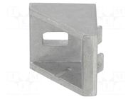 Angle bracket; for profiles; Width of the groove: 8mm; W: 28mm ELESA+GANTER