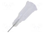 Needle: steel; 0.25"; Size: 27; straight; Mounting: Luer Lock METCAL