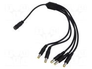 Cable; 2x0.5mm2; DC 5,5/2,1 plug x5,DC 5,5/2,1 socket; straight ESPE
