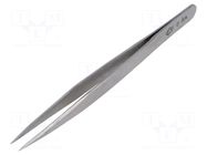 Tweezers; 120mm; for precision works; Blade tip shape: sharp PIERGIACOMI