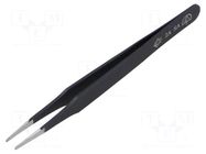 Tweezers; Blade tip shape: rounded; Tweezers len: 120mm; ESD PIERGIACOMI