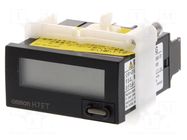 Counter: electronical; with access lock; working time; LCD OMRON