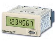 Counter: electronical; with access lock; working time; LCD OMRON