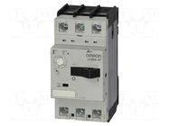 Motor breaker; 0.75kW; 200÷440VAC; for DIN rail mounting; IP20 OMRON